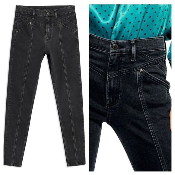 TopShop Jamie Panel  Skinny Jeans W24/L30 - Picture 2 of 9